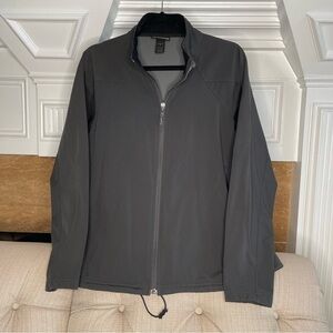 Rei Grey Zip Front Lightweight Fleece lined Jacket Sz XL